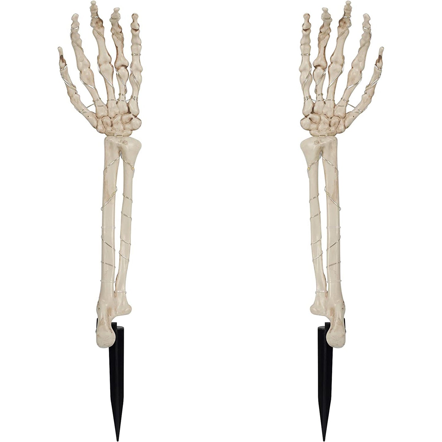 2-Pack: Light Up Skull Arm Stakes
