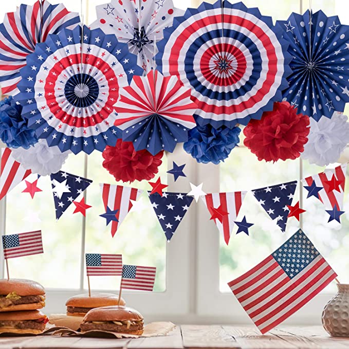 14-Piece: Patriotic Party Decorations Set