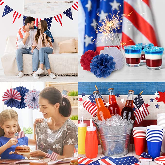 14-Piece: Patriotic Party Decorations Set