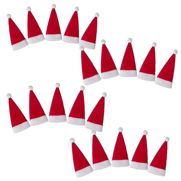 20-Piece: Christmas Santa Hat Silverware Storage Bag