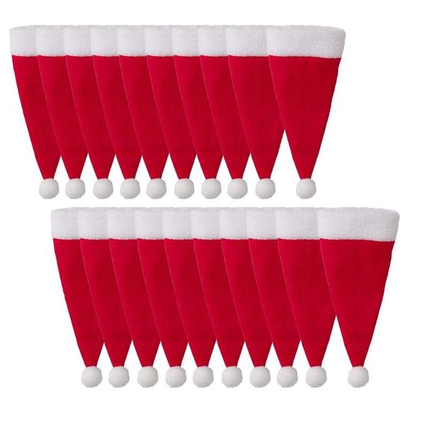 20-Piece: Christmas Santa Hat Silverware Storage Bag