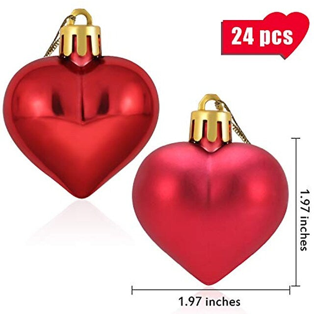 24-Piece: Christmas Tree Garland Decorations Love Colored Ball