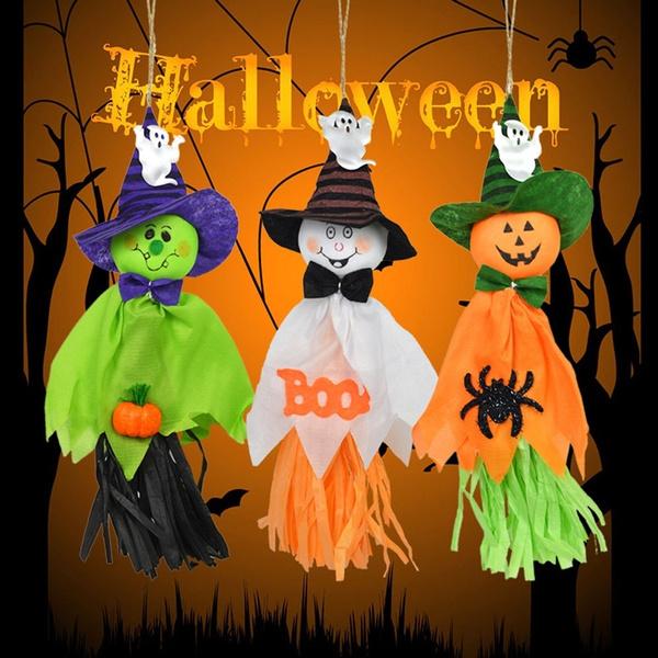 3-Pack: Scarecrow Horror Ghost Pendant Halloween Decor