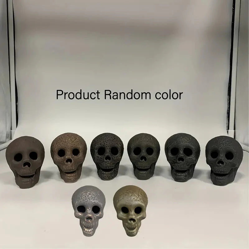 4-Pack: Halloween Fire Pit Skull Ceramic Props