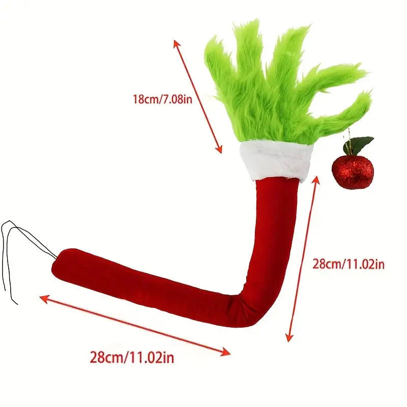 Christmas Poseable Bendable Grinch Furry Elf Decorations