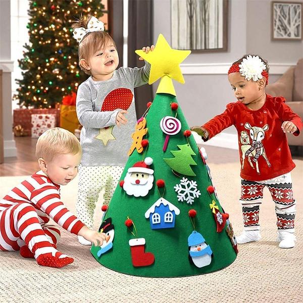DIY 3D Felt Christmas Tree Upgraded Toddler Christmas Tree