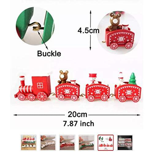 Happy Trees Wooden Christmas Train with Snowman