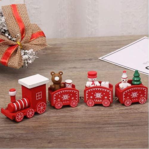 Happy Trees Wooden Christmas Train with Snowman